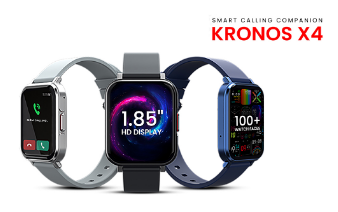 推出带蓝牙通话功能的Portronics Kronos X4智能手表