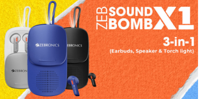 ZEBRONICS Zeb Sound Bomb X1 3合1无线耳塞推出价格1399卢比