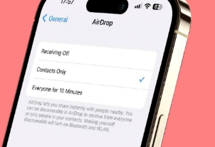 Apple在iOS16.2中将AirDrop与所有人的共享限制为仅10分钟