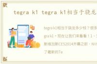 tegra k1 tegra k1相当于骁龙多少