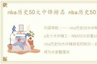 nba历史50大中锋排名 nba历史50大中锋