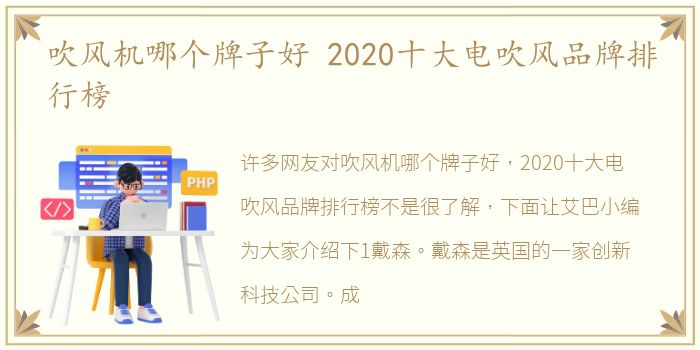 吹风机哪个牌子好 2020十大电吹风品牌排行榜