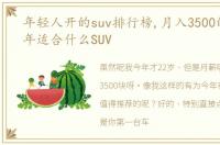 年轻人开的suv排行榜,月入3500的有为青年适合什么SUV