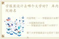 学服装设计去哪个大学好？ 库内奥美术学院排名