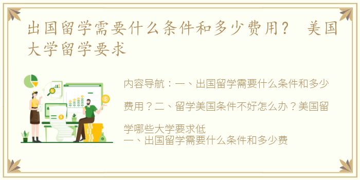 出国留学需要什么条件和多少费用？ 美国大学留学要求