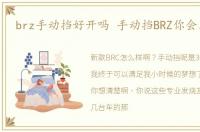 brz手动挡好开吗 手动挡BRZ你会入手吗