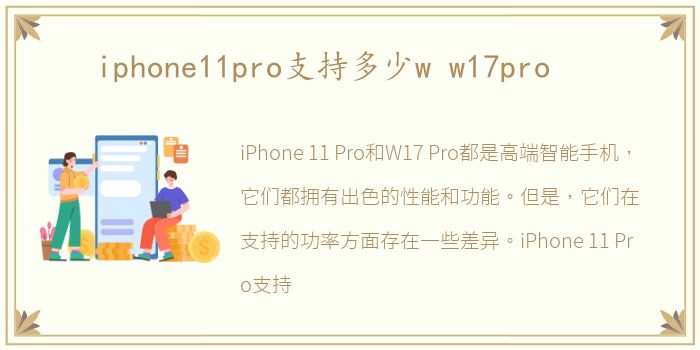 iphone11pro支持多少w w17pro