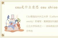 csu是什么意思 csu chico