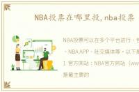 NBA投票在哪里投,nba投票