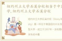 纽约州立大学石溪分校相当于中国什么大学,纽约州立大学石溪分校