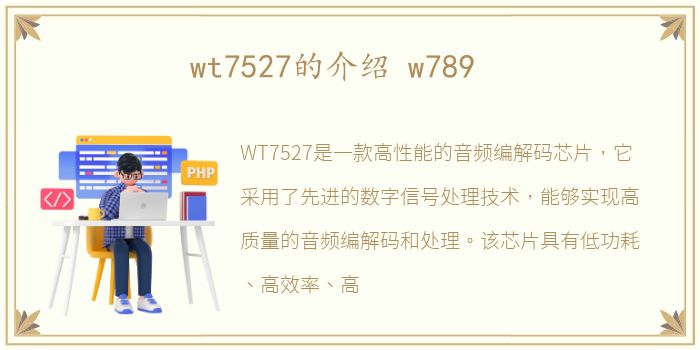 wt7527的介绍 w789