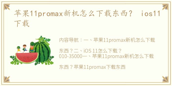 苹果11promax新机怎么下载东西？ ios11下载