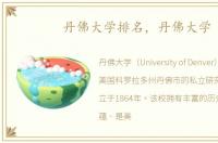 丹佛大学排名，丹佛大学