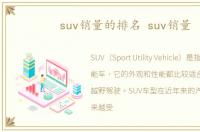 suv销量的排名 suv销量