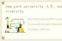 new york university 大学，new york university