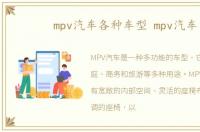 mpv汽车各种车型 mpv汽车