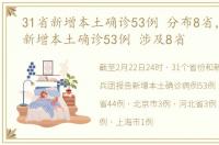 31省新增本土确诊53例 分布8省，31省份新增本土确诊53例 涉及8省