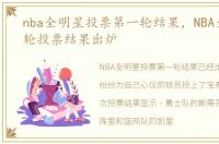 nba全明星投票第一轮结果，NBA全明星首轮投票结果出炉