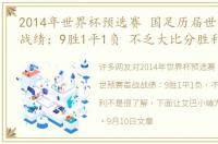 2014年世界杯预选赛 国足历届世预赛首战战绩：9胜1平1负 不乏大比分胜利