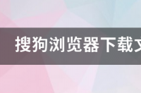 搜狗浏览器内如何用搜狗自带的下载器下载？ 搜狗浏览器下载