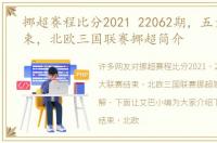 挪超赛程比分2021 22062期，五大联赛结束，北欧三国联赛挪超简介