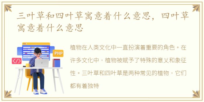 三叶草和四叶草寓意着什么意思，四叶草寓意着什么意思