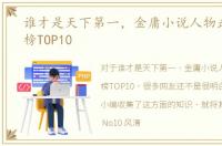 谁才是天下第一，金庸小说人物武功排行榜TOP10