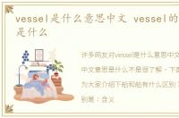 vessel是什么意思中文 vessel的中文意思是什么