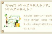 奥迪q73.6百公里油耗是多少钱，奥迪q73.6百公里油耗是多少