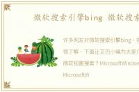 微软搜索引擎bing 微软搜索