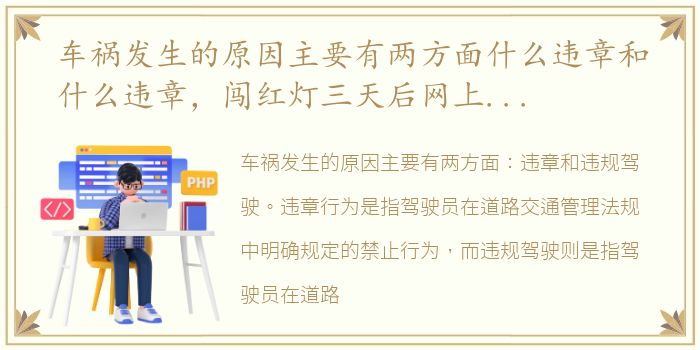 车祸发生的原因主要有两方面什么违章和什么违章，闯红灯三天后网上查没有违章的原因是什么