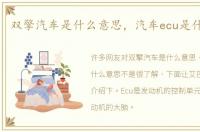 双擎汽车是什么意思，汽车ecu是什么意思