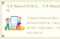 汽车刷ecu的优缺点，汽车刷ecu能过年检吗