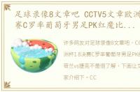 足球录像8文章吧 CCTV5文章欧洲杯1/8决赛C罗率葡萄牙男足PK红魔比利时 荷兰vs捷克