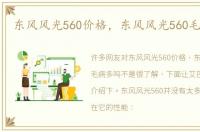 东风风光560价格，东风风光560毛病多吗