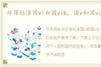 环保标准国vi和国vib，国v和国vi的区别