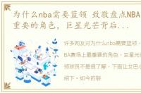 为什么nba需要蓝领 致敬盘点NBA赛场上最重要的角色，巨星光芒背后的蓝领球员