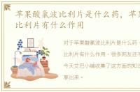 苹果酸氯波比利片是什么药，苹果酸氯波比利片有什么作用