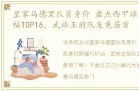 皇家马德里队员身价 盘点西甲球员身价跌幅TOP16，武球王前队友竟居首