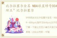 比尔拉塞尔全名 NBA球星绰号004---“指环王”比尔拉塞尔