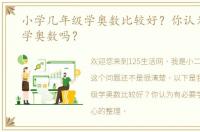 小学几年级学奥数比较好？你认为有必要学奥数吗？