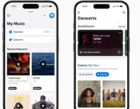 苹果的Shazam应用程序新增发现即将举行的音乐会的功能