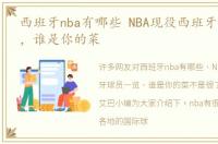 西班牙nba有哪些 NBA现役西班牙球员一览，谁是你的菜