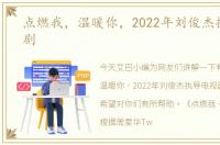 点燃我，温暖你，2022年刘俊杰执导电视剧