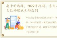 妻子的选择，2022年孙莉、袁文康主演的女性婚姻成长励志剧