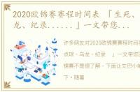 2020欧锦赛赛程时间表 「生死、点球、乌龙、纪录......」一文带您回顾2020欧锦赛