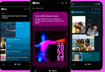 YouTube Music为2023年回顾带来个性化专辑封面