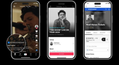 TikTok的Ticketmaster集成扩展到以外的用户