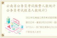 云南省公务员考试缴费人数统计（云南省公务员考试报名人数统计）