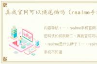 真我官网可以换尾插吗（realme手机官网）